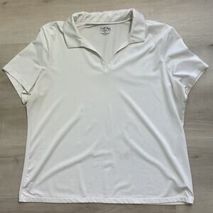 Coral Bay Golf Pickleball Womens Collared Polo Moisture Wicking Striped XL